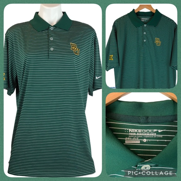Nike Other - New NIKE DriFit BAYLOR BEARS Polo Golf Shirt L